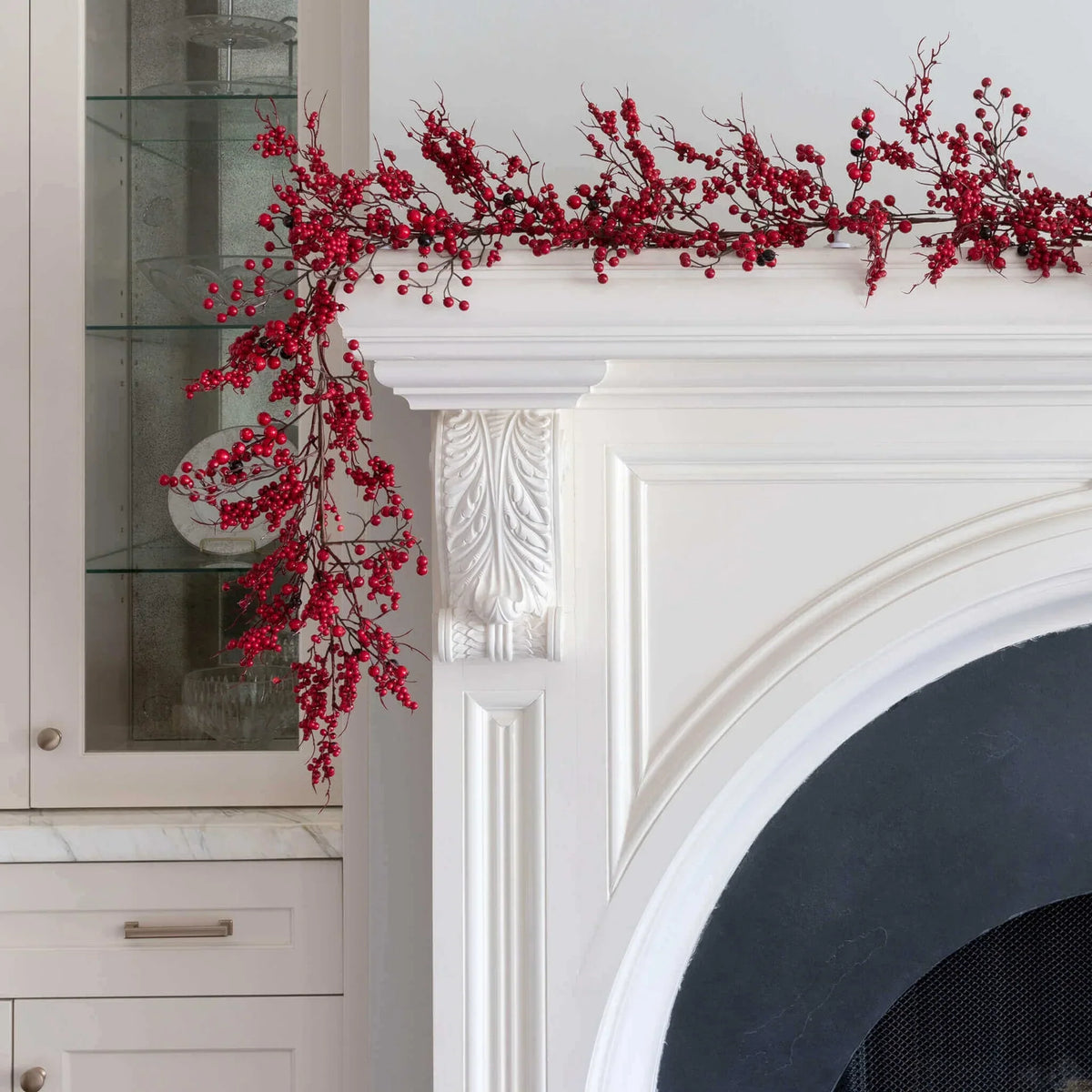 Guirlanda de frutas vermelhas sem iluminação