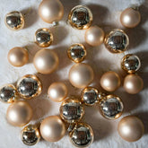 Enfeites de vidro essenciais dourados (pacote com 24)