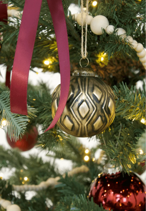 Conjunto de enfeites de vidro bronze envelhecido (pacote com 6)