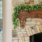 Guirlanda de abeto real com luzes LED brancas quentes (acionadas por tomada)