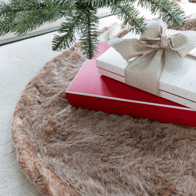 Saia de árvore de pele sintética de granito King de 60 cm