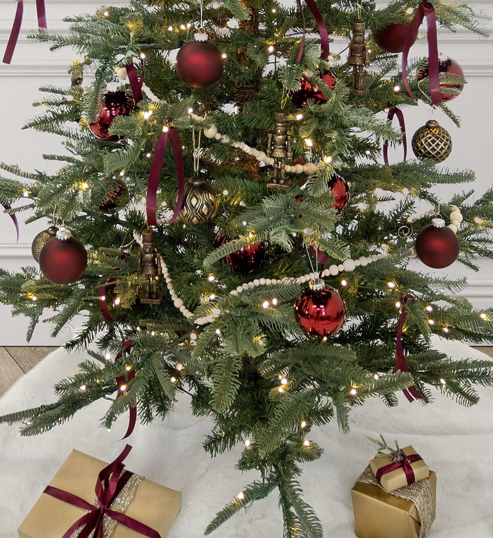 Enfeites de vidro essenciais Borgonha (pacote com 24)