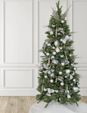 Conjunto de enfeites de vidro Silver Twists (pacote com 6)