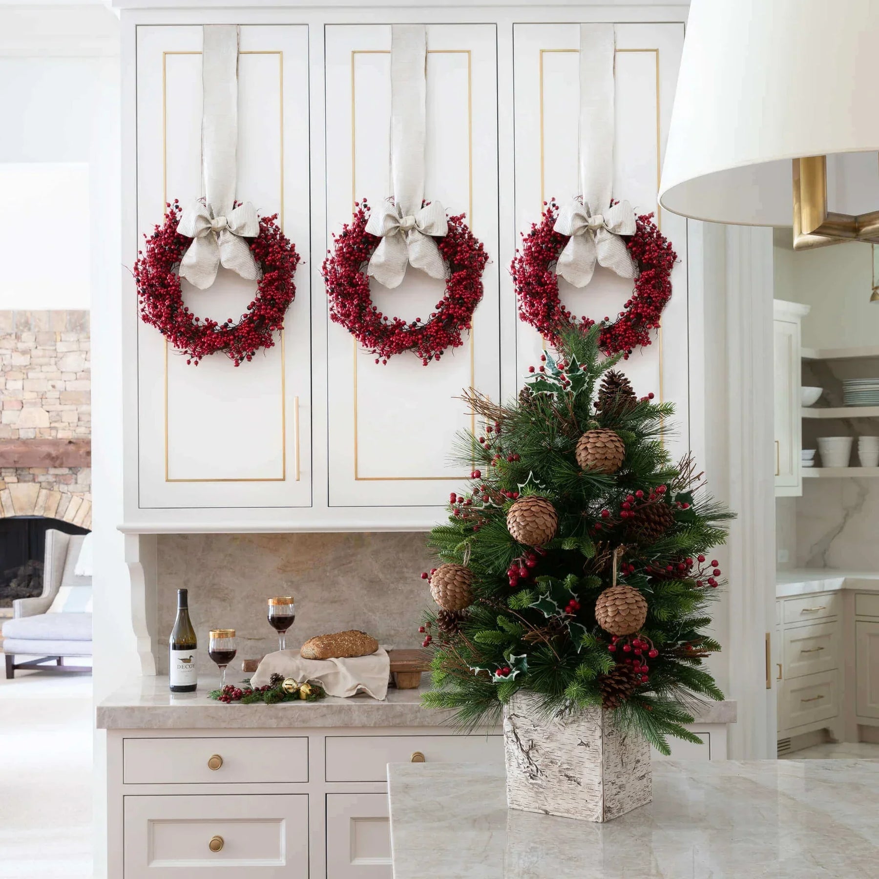 Enfeites de pinha (pacote com 4) | Rei do Natal