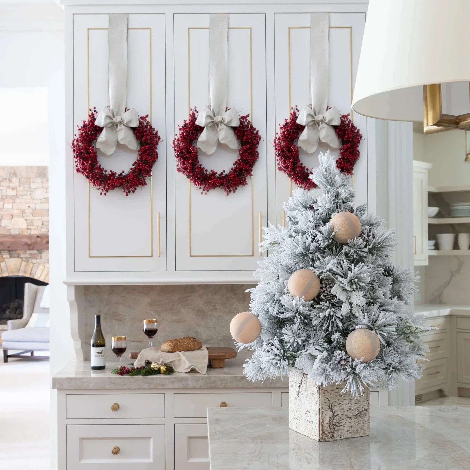 Enfeite de vidro com listras rústicas (pacote com 4)