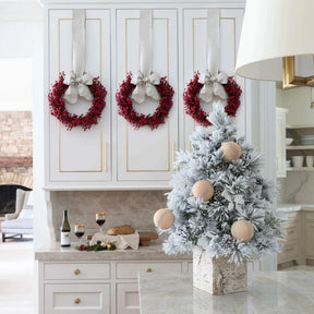 Enfeite de vidro com listras rústicas (pacote com 4)