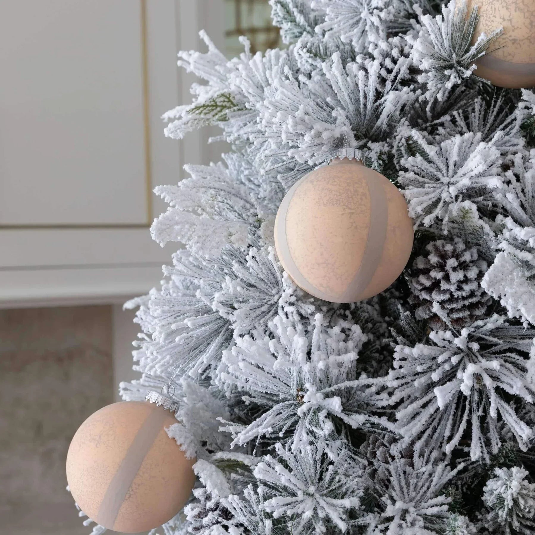 Enfeite de vidro com listras rústicas (pacote com 4)