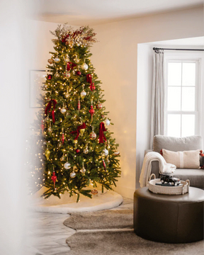 Conjunto de enfeites de vidro tradicionais de 30 peças (vermelho - verde) edição limitada