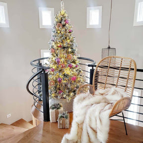 Conjunto de enfeites de vidro Sweet com 30 peças (rosa - roxo) edição limitada